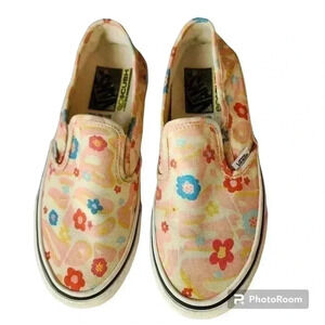 Vans Sneakers Groovy Floral Pull On Shoes Size Women's 6